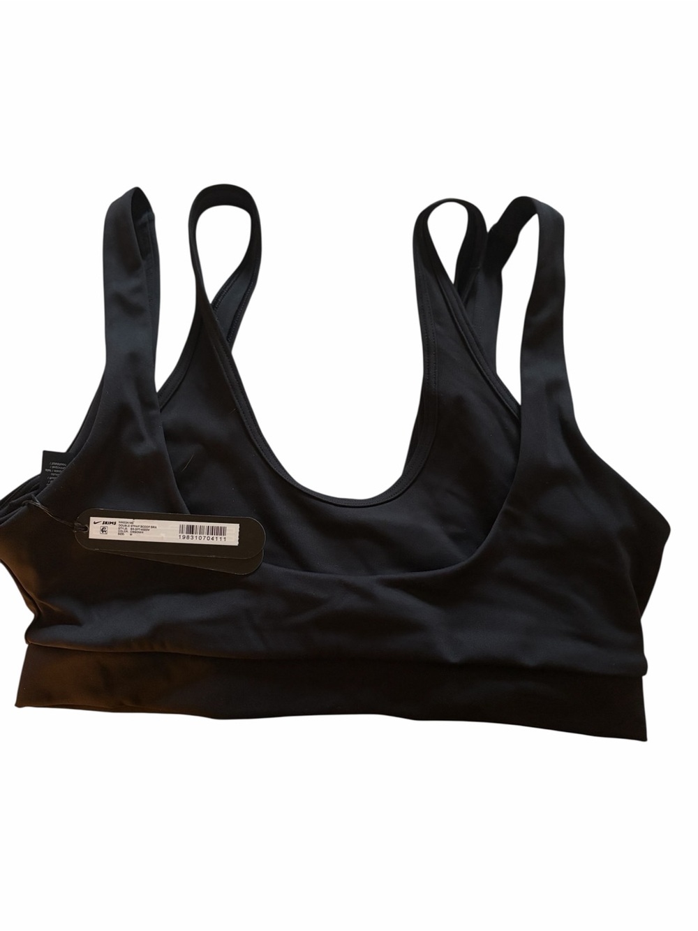 NikeSKIMS Double Strap Scoop Bra Obsidian Size M Medium